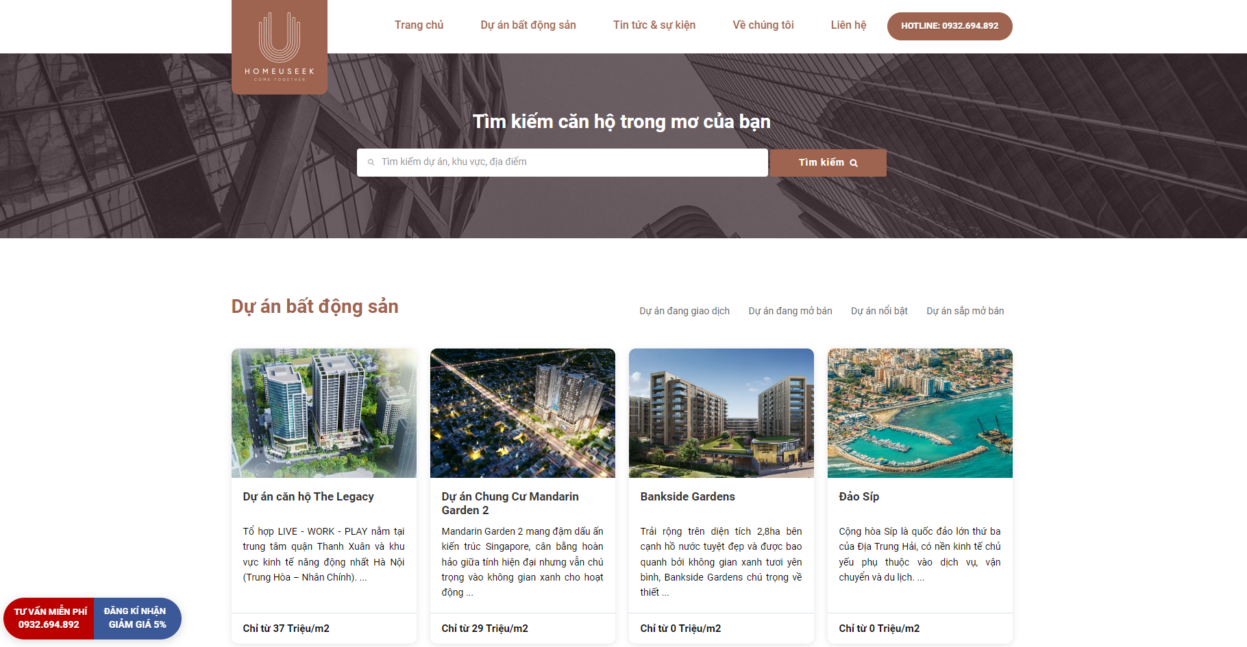 Dự án BĐS Home Useek